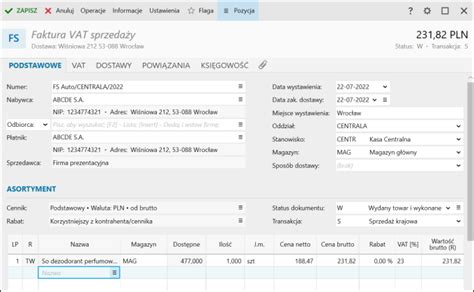 Subiekt nexo Jak wystawić fakturę sprzedaży na podstawie wydania