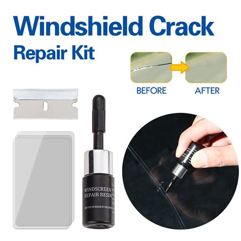 Hmoonory Car Window Glass Crack Chip Resin Windscreen Windshield Repair Diy Tool Kit 3ml