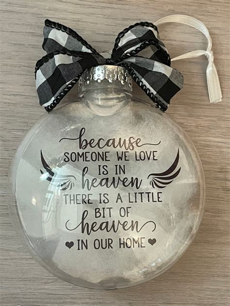 Someone We Love In Heaven Ornament Memorial Christmas Etsy