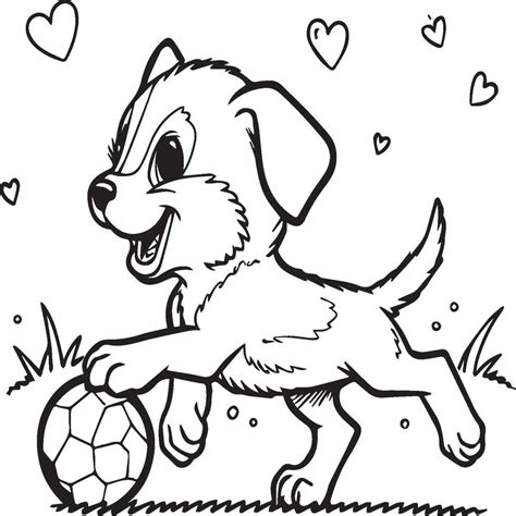 Baby dog coloring pages. Baby doge playing coloring pages for coloring ...