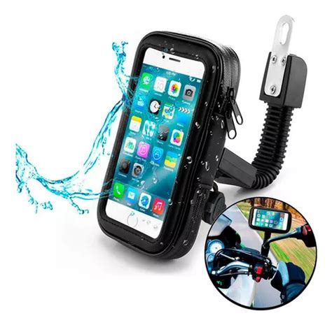 Suporte Capa Case P Celular Gps Moto Bike Prova D Agua It Blue