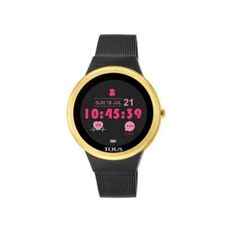 Tous Reloj Rond Connect de acero IP dorado con correa mesh Joyería