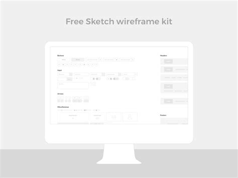 Free Minimally Design Wireframe Kit for Sketch - PSDDD.co