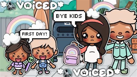 Aesthetic First Day Of School Twins 🏫📚 🔊 Voiced Toca Boca