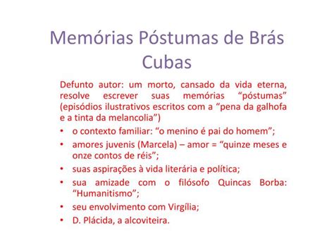 PPT Memórias Póstumas de Brás Cubas PowerPoint Presentation free