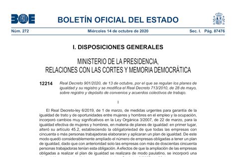 Real Decreto De De Octubre Por El Que Se Regulan Los