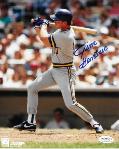 Jim Gantner Autographed Signed X Photo Milwaukee Brewers Baseball