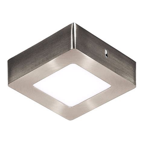 Luz Desing Plafon Led W Acero Platil Cuadrado Panel Luz Desing