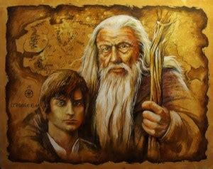 Gandalf and Frodo - Lord of the Rings Fan Art (38847690) - Fanpop