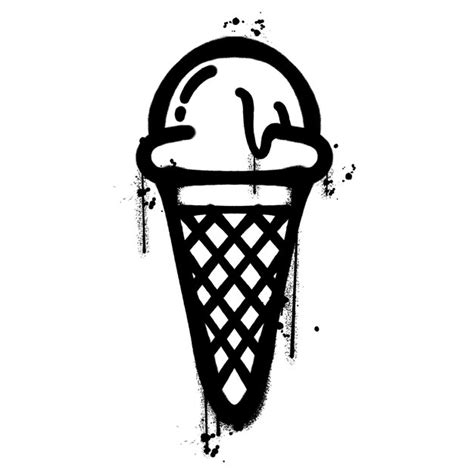 Premium Vector Vector Graffiti Spray Paint Ice Cream Isolated Vector