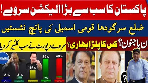 Pakistan General Election 2024 Survey Sargodha Survey Nawaz Sharif VS