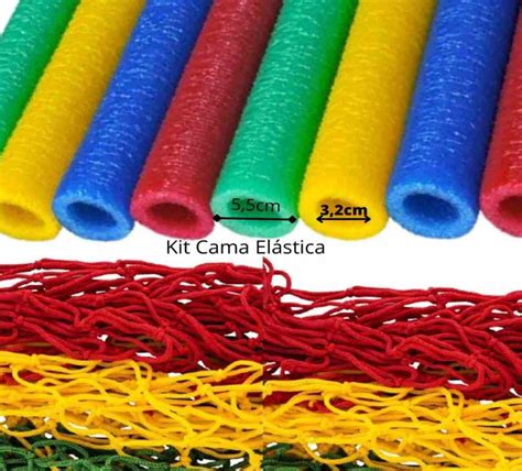 Kit 6 Isotubos Rede 2 44 Cama Elástica Pula Pula e Brinquedos