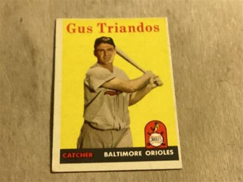 1958 Topps Baltimore Orioles Baseball Card 429 Gus Triandos Near