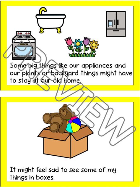 Moving Social Skills Story Printable Social Story New House Story