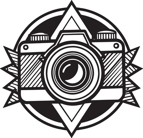 photography logo design black and white illustration 45650423 Vector ...