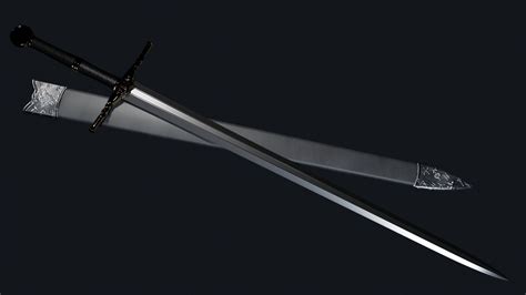 Artstation Bastard Sword With Sheath In The Witcher Style