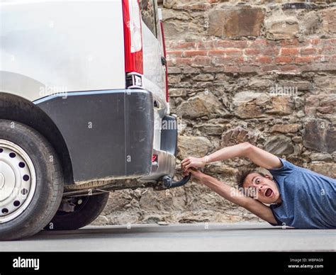 car pulled   res stock photography  images alamy