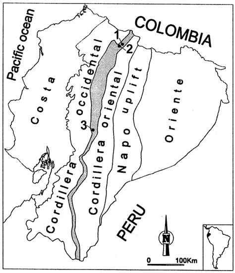 Main Physiographic Units Of Ecuador With Location Map Of Studied