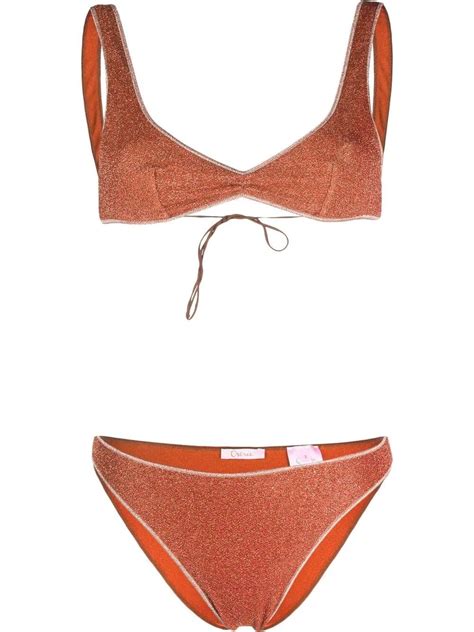 Oseree Lumiere Bra S Bottom Orange Bikini Editorialist