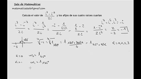 N Meros Complejos Ejercicio Ra Ces Cuartas De Youtube