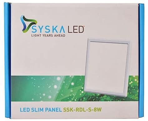 Square Syska W Led Slim Panel Light Cool White K At Rs Piece