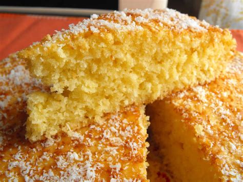 As receitas lá de casa Bolo de coco e laranja