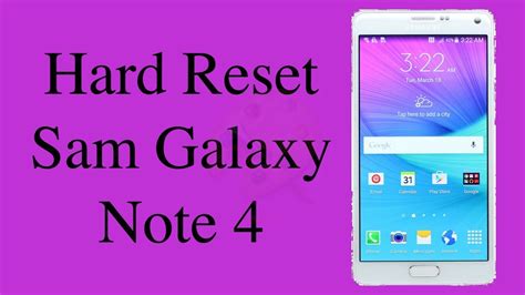 Hard Reset Samsung Galaxy Note Factory Reset Galaxy Note