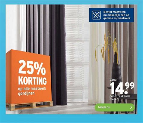 Op Alle Maatwerk Gordijnen Korting Aanbieding Bij Gamma Folders Nl