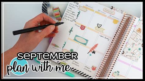 Plan With Me September 2022 Monthly Spread Weekly Spread Erin