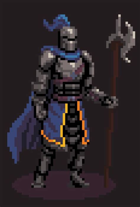 Pixel Art Enemy Knight Cool Pixel Art Pixel Art Characters Pixel Images