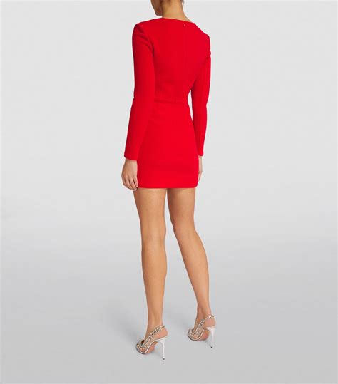 Womens Roland Mouret Red Crepe Moon Mini Dress Harrods UK