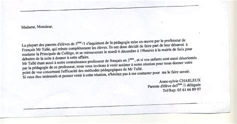 Exemple De Lettre D Excuse Pour Absence A L Ecole