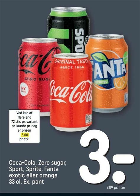 Coca Cola Zero Sugar Sport Sprite Fanta Exotic Eller Orange Tilbud