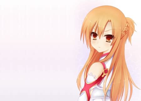 Asuna White Background Safebooru Asuna Sao Bare Shoulders Blonde