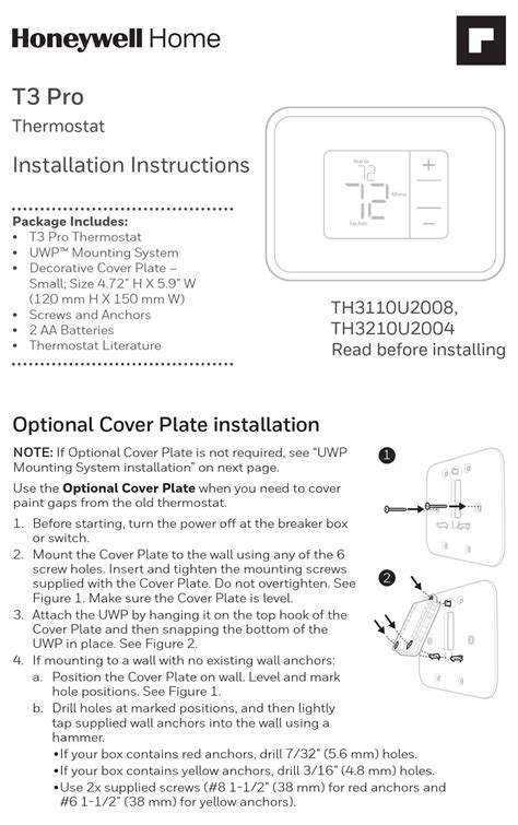 Honeywell Home T4 Pro Installation Manual