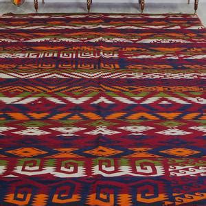 13 3 X 7 Ft Antique Uzbek Nomads Kilim Jajim Rug Central Asia Kelim No