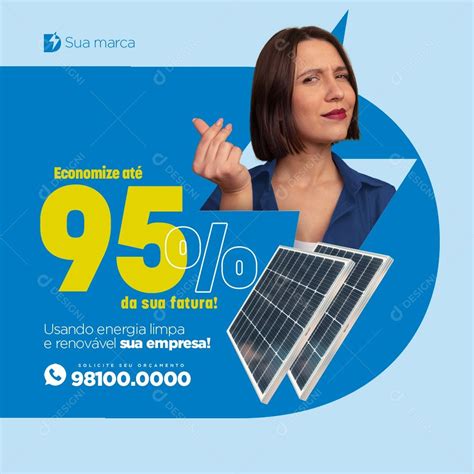 Baixar Energia Solar Economia De Na Sua Conta Social Media Psd