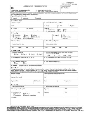 Fillable Online Faa Application For Certificate FAA Faa Fax Email