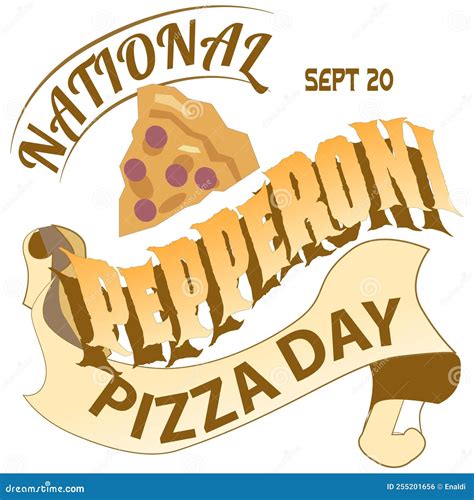 National Pepperoni Pizza Day Vector | CartoonDealer.com #127018148