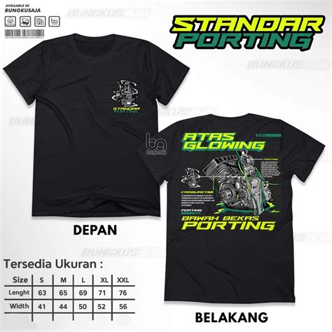 Jual Kaos Racing Carburetor Atas Glowing Bawah Bekas Porting Baju