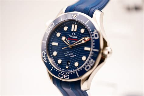 Omega Seamaster Diver 300m 210.32.42.20.03.001 Blue Wave Dial Stainless ...