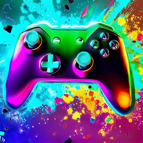 Gaming Controller Poster Digital Video Game Art Game Room Decor