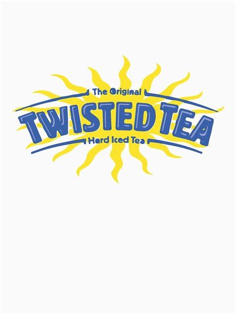 The Original Twisted Tea Logo Is Shown In Blue Yellow And White With