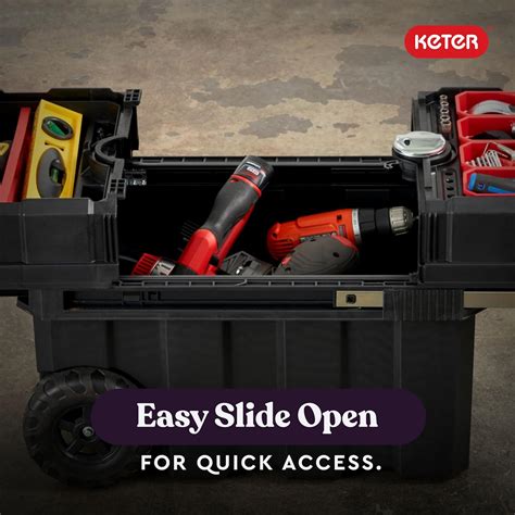 Keter Mobile Hawk Cart and Stackable Tool Box System - Convenient ...