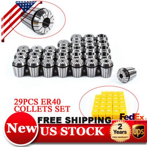 Pcs Er Precision Spring Collet Set Milling Lathe Cnc Chuck Bit