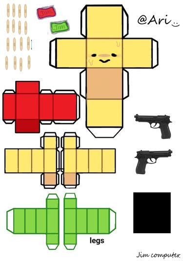 Papercraft Roblox Jims Computer Paper Doll Template Papercraft