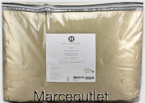 Hotel Collection Glint KING Quilted Coverlet Pillowshams Set Gold EBay