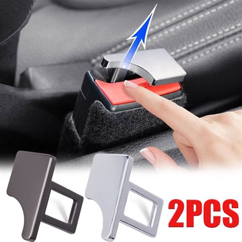 Pcs Hidden Car Safety Belt Buckle Clip Metal Insert Card Interior Seat