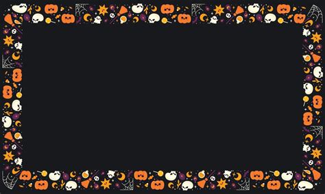 Hand drawn halloween frame template design 46972538 Vector Art at Vecteezy