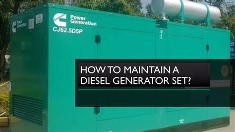 maintain  diesel generator set powerpoint